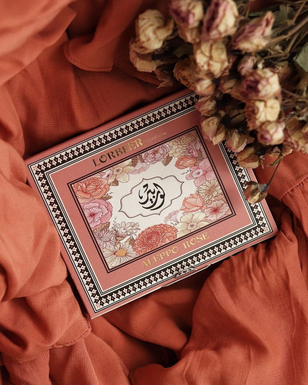 LORBEER Aleppo Rose Aleppo Seife – 100% Olivenölseife mit Rosenduft