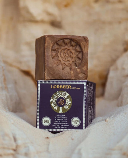 LORBEER Aleppo Seife mit 20% Lorbeeröl & 80% Olivenöl