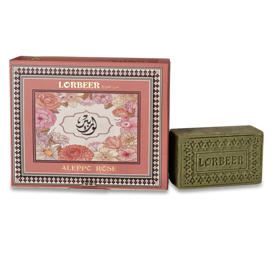 LORBEER Aleppo Rose Aleppo Seife – 100% Olivenölseife mit Rosenduft